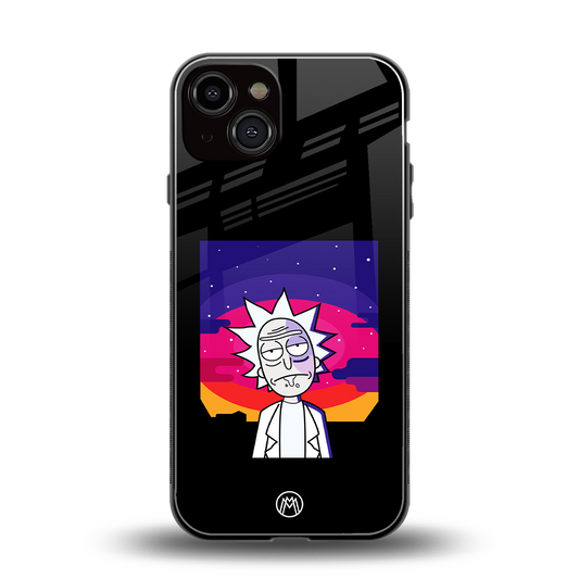 trippy rick sanchez back phone cover | glass case for iphone 13