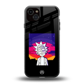 trippy rick sanchez back phone cover | glass case for iphone 14 plus