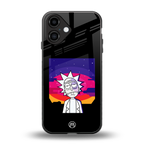 trippy rick sanchez back phone cover | glass case for iphone 16