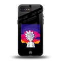 trippy rick sanchez back phone cover | glass case for iphone 16e