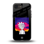 trippy rick sanchez back phone cover | glass case for iphone 16e
