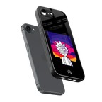 trippy rick sanchez back phone cover | glass case for iphone 16e