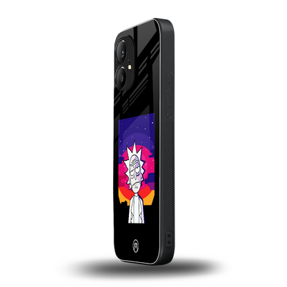 trippy rick sanchez back phone cover | glass case for nothing phone 1