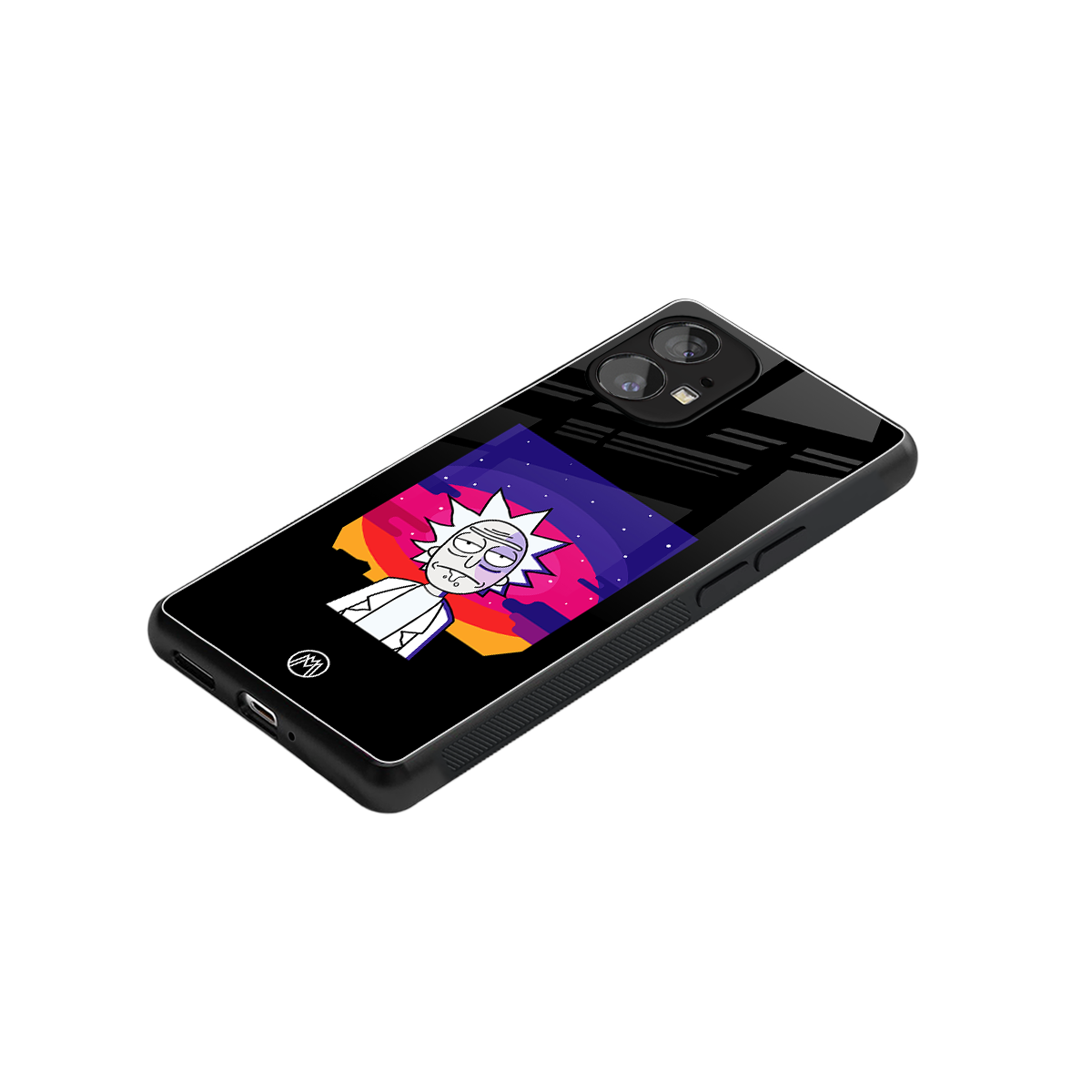 trippy rick sanchez back phone cover | glass case for nothing phone 1