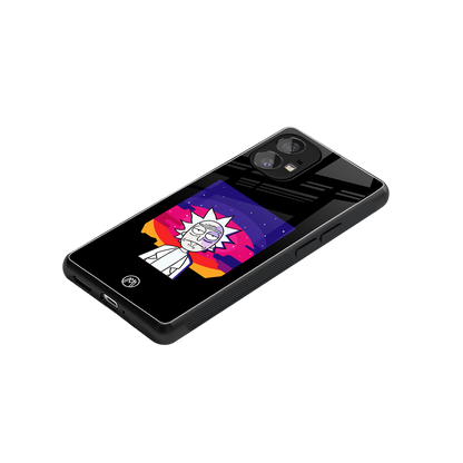 trippy rick sanchez back phone cover | glass case for nothing phone 1