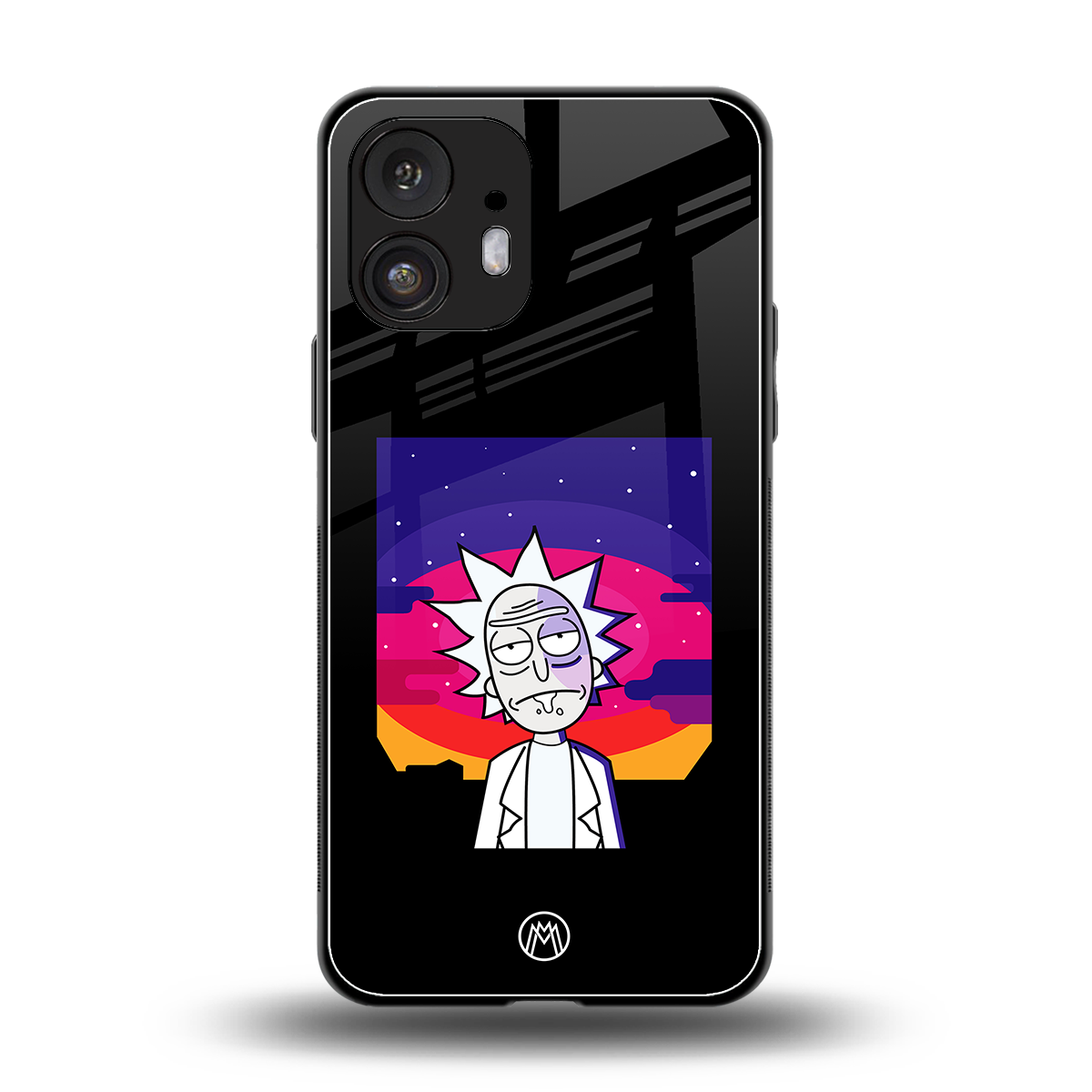 trippy rick sanchez back phone cover | glass case for nothing phone 2