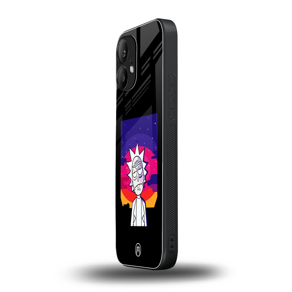 trippy rick sanchez back phone cover | glass case for nothing phone 2