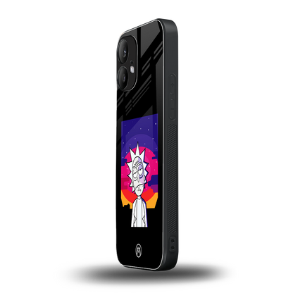 trippy rick sanchez back phone cover | glass case for nothing phone 2