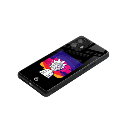 trippy rick sanchez back phone cover | glass case for nothing phone 2