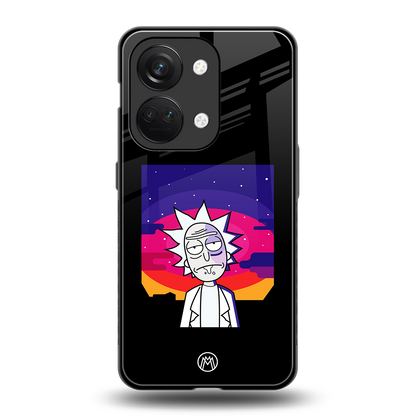 trippy rick sanchez back phone cover | glass case for oneplus nord 3