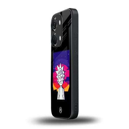 trippy rick sanchez back phone cover | glass case for oneplus nord 3