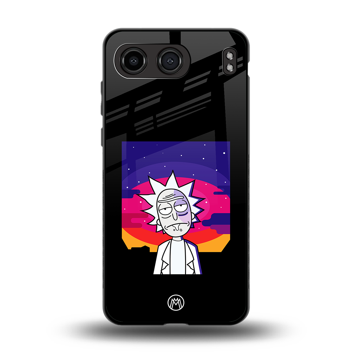 trippy rick sanchez back phone cover | glass case for oneplus nord 4