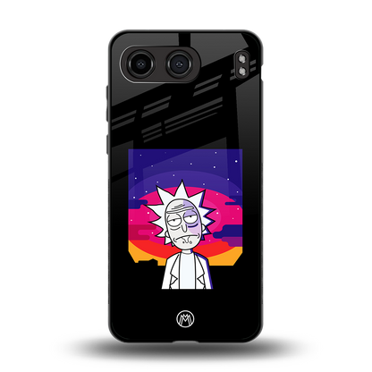 trippy rick sanchez back phone cover | glass case for oneplus nord 4