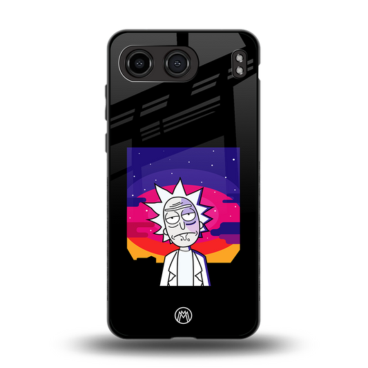 trippy rick sanchez back phone cover | glass case for oneplus nord 4