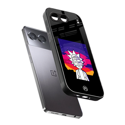 trippy rick sanchez back phone cover | glass case for oneplus nord 4