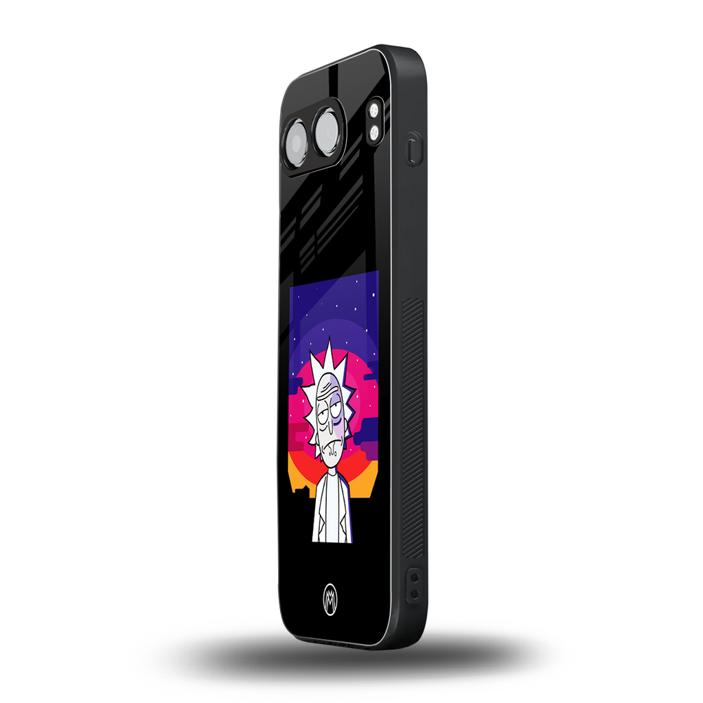 trippy rick sanchez back phone cover | glass case for oneplus nord 4