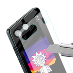 trippy rick sanchez back phone cover | glass case for oneplus nord 4