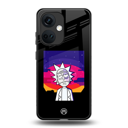 trippy rick sanchez back phone cover | glass case for oneplus nord ce 3