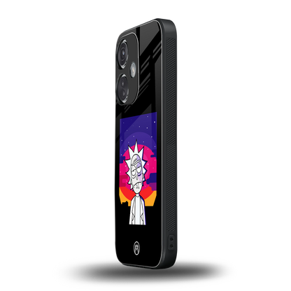 trippy rick sanchez back phone cover | glass case for oneplus nord ce 3