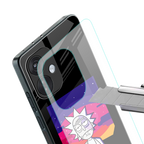 trippy rick sanchez back phone cover | glass case for oneplus nord ce 3