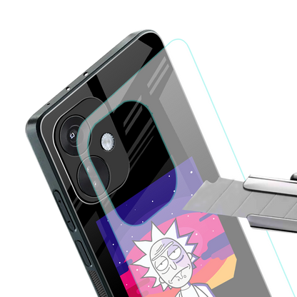 trippy rick sanchez back phone cover | glass case for oneplus nord ce 3
