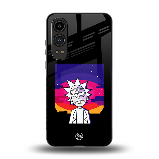 trippy rick sanchez back phone cover | glass case for oneplus nord ce 4 lite