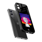 trippy rick sanchez back phone cover | glass case for oneplus nord ce 4 lite