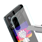 trippy rick sanchez back phone cover | glass case for oneplus nord ce 4 lite