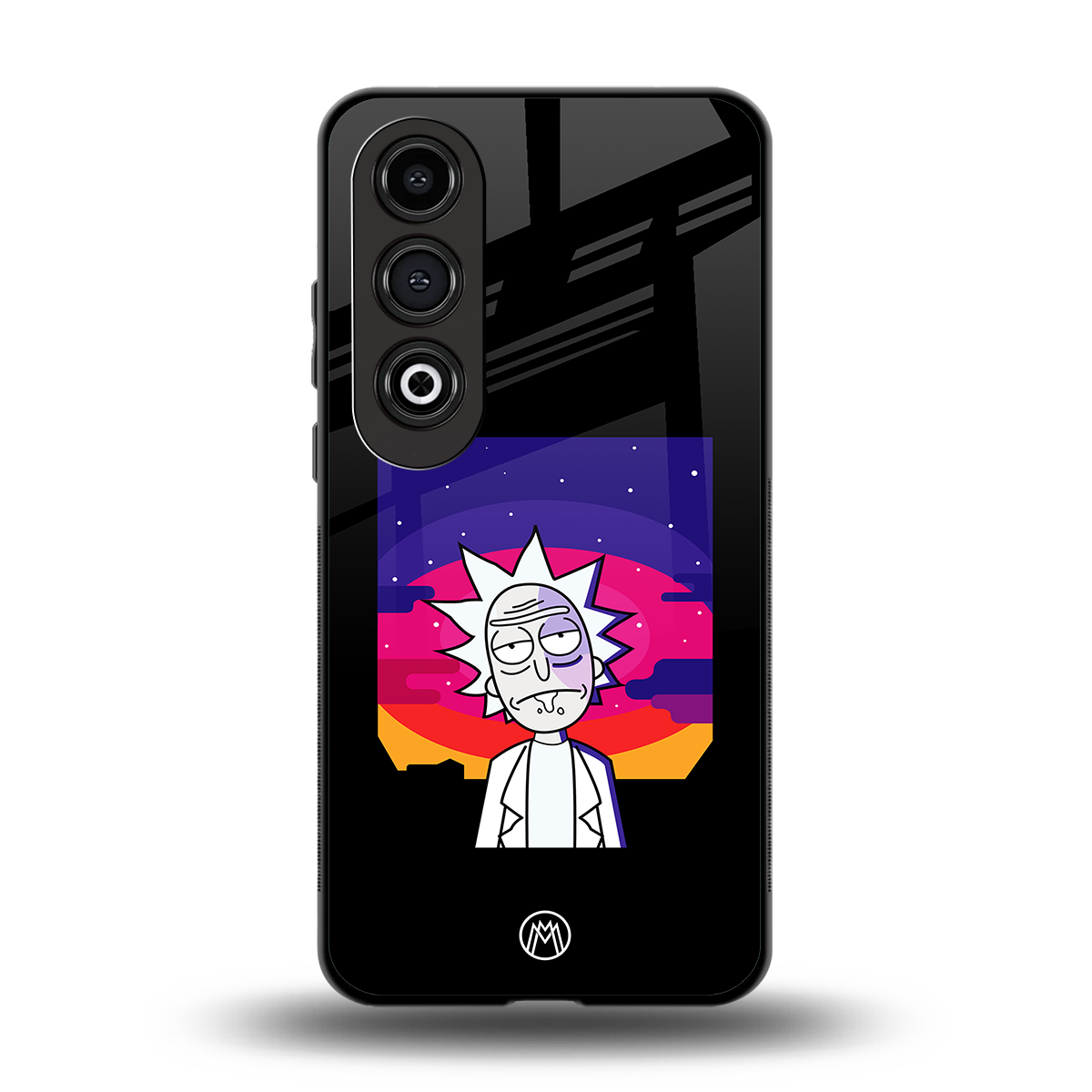 trippy rick sanchez back phone cover | glass case for oneplus nord ce 4