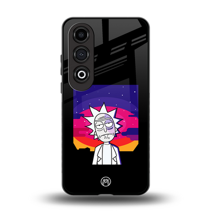trippy rick sanchez back phone cover | glass case for oneplus nord ce 4