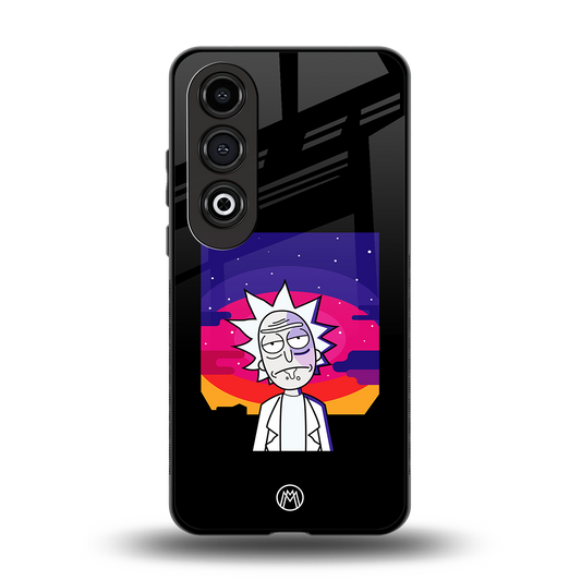 trippy rick sanchez back phone cover | glass case for oneplus nord ce 4