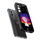 trippy rick sanchez back phone cover | glass case for oneplus nord ce 4