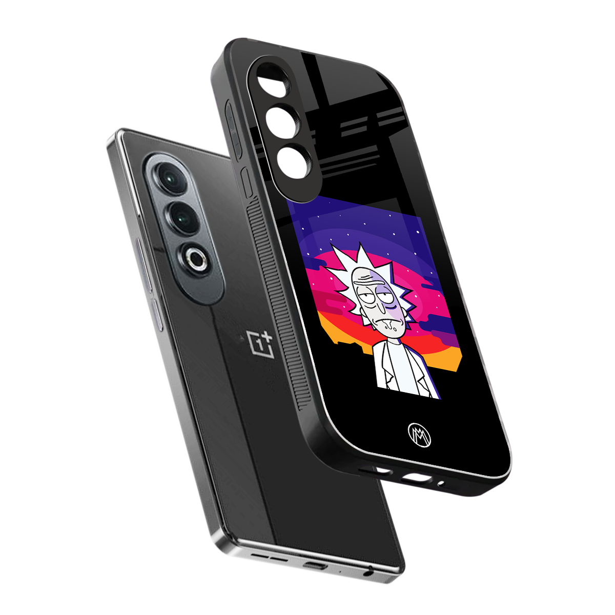 trippy rick sanchez back phone cover | glass case for oneplus nord ce 4