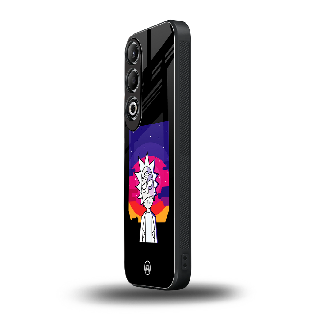 trippy rick sanchez back phone cover | glass case for oneplus nord ce 4