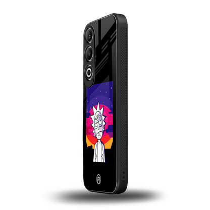 trippy rick sanchez back phone cover | glass case for oneplus nord ce 4