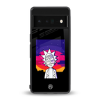 trippy rick sanchez back phone cover | glass case for google pixel 6 pro