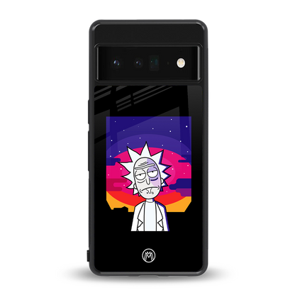 trippy rick sanchez back phone cover | glass case for google pixel 6 pro