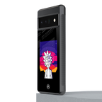 trippy rick sanchez back phone cover | glass case for google pixel 6 pro