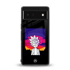 trippy rick sanchez back phone cover | glass case for google pixel 6