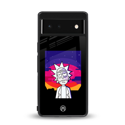 trippy rick sanchez back phone cover | glass case for Google Pixel 6A