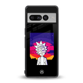 trippy rick sanchez back phone cover | glass case for google pixel 7 pro