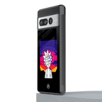 trippy rick sanchez back phone cover | glass case for google pixel 7 pro
