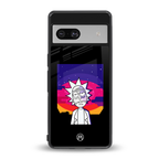trippy rick sanchez back phone cover | glass case for Google Pixel 7