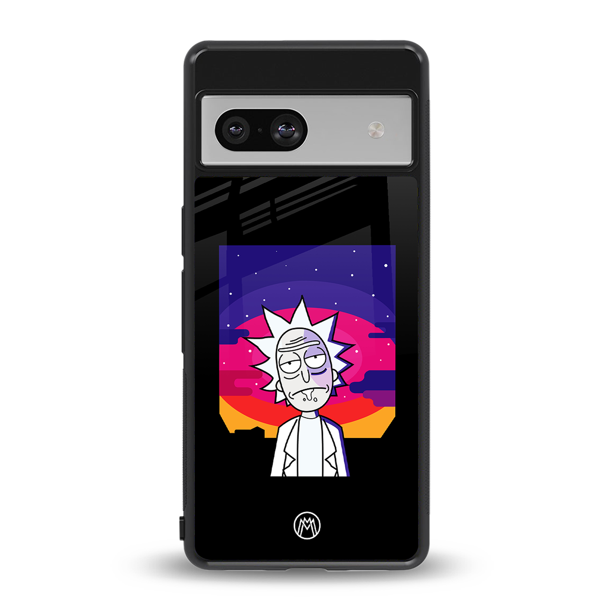 trippy rick sanchez back phone cover | glass case for Google Pixel 7