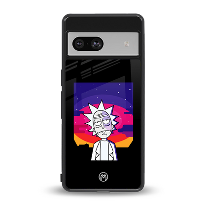 trippy rick sanchez back phone cover | glass case for Google Pixel 7