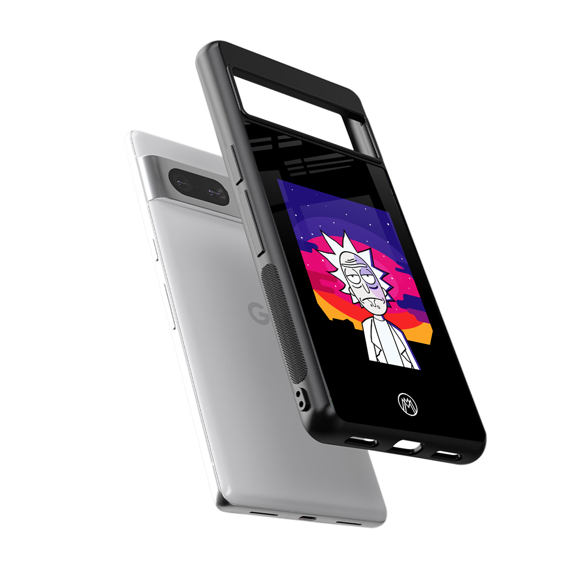 trippy rick sanchez back phone cover | glass case for Google Pixel 7A