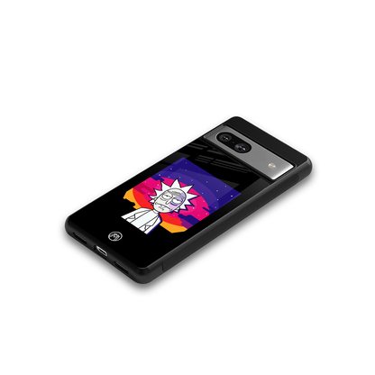 trippy rick sanchez back phone cover | glass case for Google Pixel 7