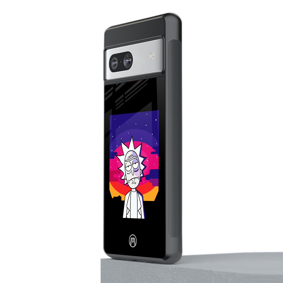 trippy rick sanchez back phone cover | glass case for Google Pixel 7