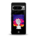 trippy rick sanchez back phone cover | glass case for google pixel 8 pro