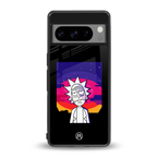 trippy rick sanchez back phone cover | glass case for google pixel 8 pro